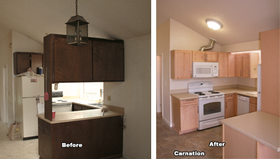 Carnation Kitchen Before and After